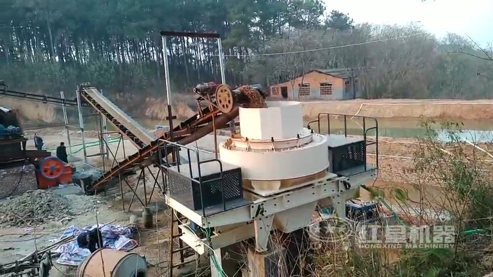 江西贛州河卵石制砂生產(chǎn)線現(xiàn)場(chǎng)實(shí)拍