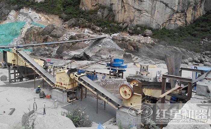 固定式打沙、碎石現(xiàn)場