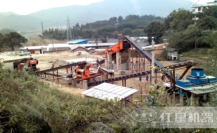 建筑用破碎機(jī)生產(chǎn)線現(xiàn)場