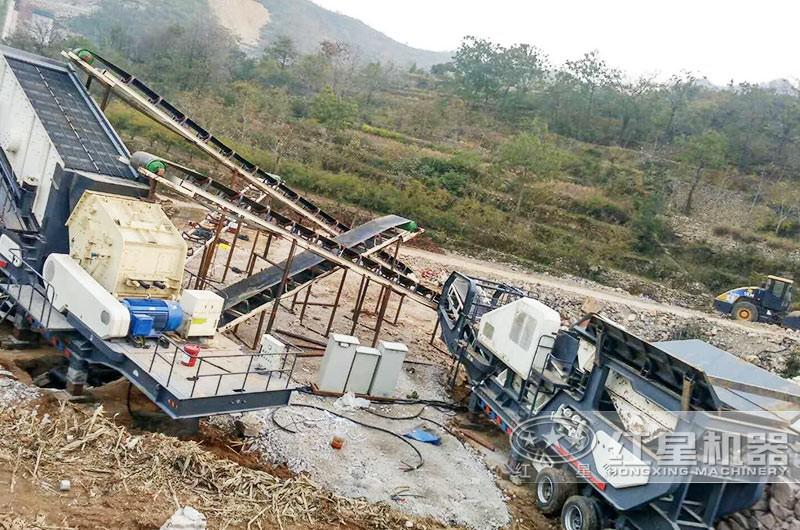 花崗巖骨料加工現(xiàn)場 花崗巖骨料加工現(xiàn)場