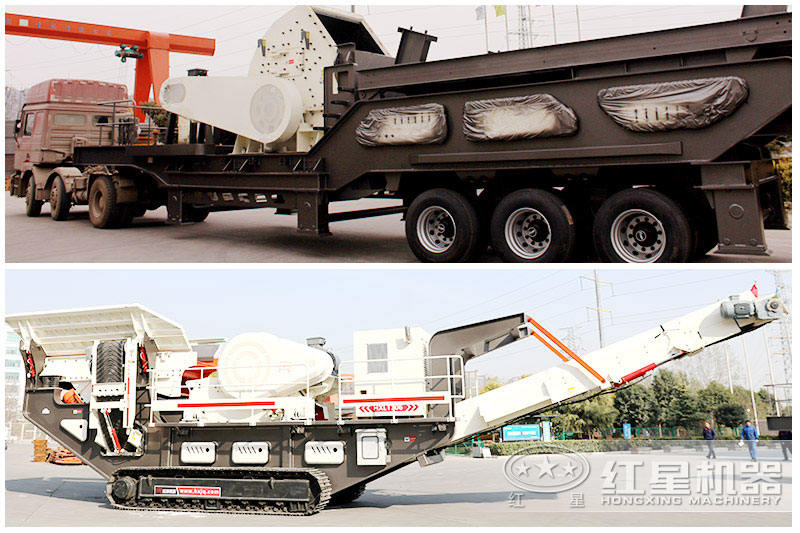 紅星車(chē)載一體粉碎機(jī)有輪胎式、履帶式兩種規(guī)格