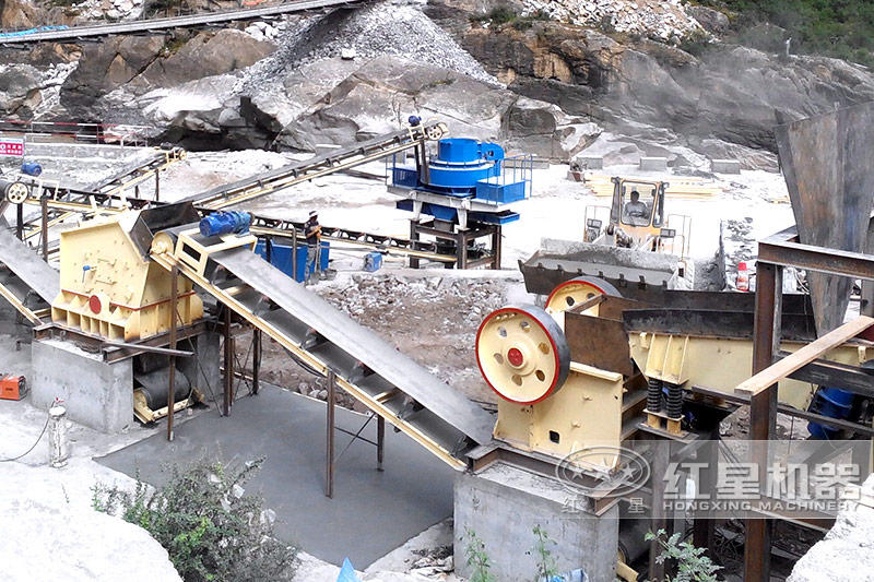 碎石加工沙子生產(chǎn)線現(xiàn)場(chǎng)