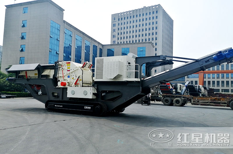 反擊破履帶式碎石機(jī)，成品呈立方體粒型好