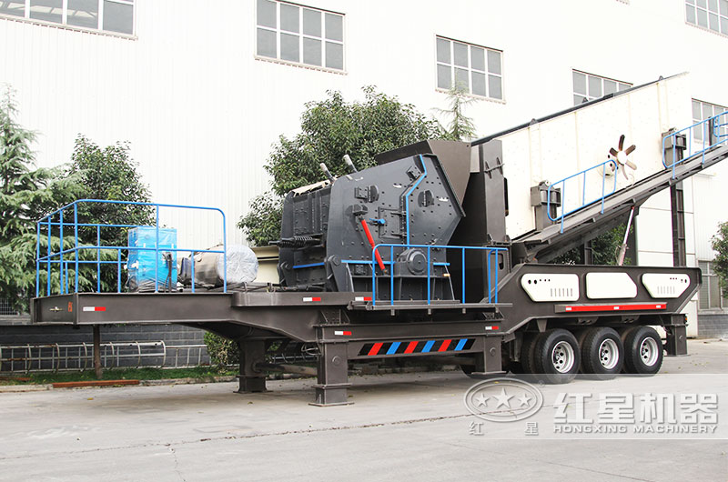 反擊破移動(dòng)式破碎站，中碎物料具有整形作用